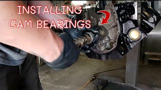 HOW TO INSTALL CAM BEARINGS IN YOUR SBCBBC [upl. by Aramahs]