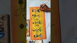 Warli Wall Hanging Craft Warli Painting For Beginners 😍shorts warliart wallhanging tamil [upl. by Ielak]