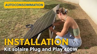 Installation du kit panneau solaire Plug and Play pour lautoconsommation Solaris Go [upl. by Ayifas]