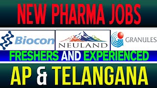 New Pharma Jobs in Telugu 2023  Latest Pharma Jobs in Ap amp Telangana [upl. by Ecyle]