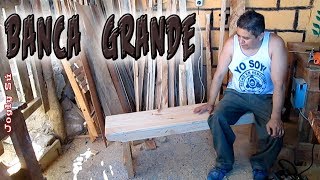 Construcción de banca grande de madera paso a paso [upl. by Richlad258]