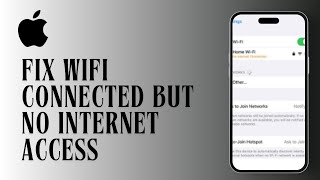 How to Fix WiFi Connected but No Internet access on iPhone [upl. by Eveam97]