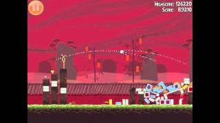 Angry Birds Seasons Year of the Dragon 110 Walkthrough 2012 3 Star [upl. by Adnamaa676]