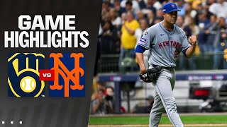 Brewers vs Mets Game Highlights 10324 MLB Highlights  MLB Highlights Today [upl. by Mashe]