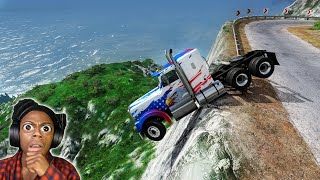 Cars vs Cliff Roads 😱 2  BeamNGDrive [upl. by Chasse451]