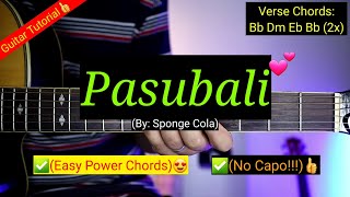 Pasubali  Sponge Cola Easy Power Chords😍  Guitar Tutorial [upl. by Westhead]