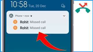 Missed Call Notification Not Showing On Lock Screen  Lock Screen Missed Call Notification [upl. by Cogswell]