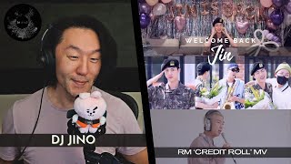 DJ REACTION to KPOP  BTS JIN WEVERSE LIVE TRANSLATIONS  RM ㅠㅠ Credit Roll  BTS CRACK [upl. by Gaskill305]