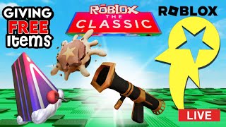 Roblox Classic Event LIVE FREE ITEM Giving Away Star Creator Pie 🔴 ROBLOX LIVE [upl. by Ailin901]