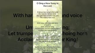 O Sing a New Song to the Lord instrumental hymn [upl. by Avla]