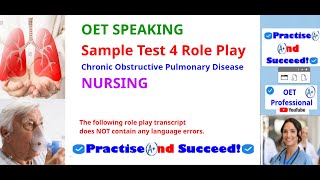 OET Speaking Sample Test 4 Nursing COPD [upl. by Gerik]