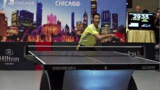 2012 Killerspin Chicago International Table Tennis Festival  Slow Motion  Wang Liqin [upl. by Magill]