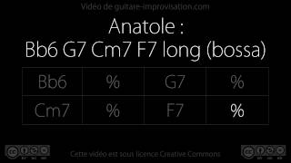 Anatole  Bb G7 Cm7 F7 long Bossa 110bpm  Backing Track [upl. by Egon545]