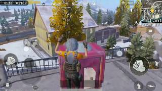 Landing at the red newspaper stand in Cantra Vikendi achievement threat from above PUBG [upl. by Ayotan]