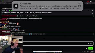 xQcs Kick Stream was Only Available for Mobile Users [upl. by Ayekan]