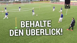 Fußballübung zur Handlungsschnelligkeit  der 360°GradBlick ÜBUNG [upl. by Vicky424]