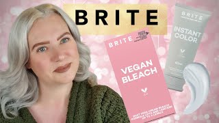 BRITE HAIR VEGAN BLEACH amp SILVER Semi Colour Review Bleaching My Roots  Clare Walch [upl. by Nnayelhsa155]