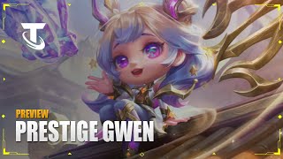 Prestige Mythmaker Gwen Chibi Preview Chinese Server  Teamfight Tactics [upl. by Ausoj]