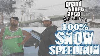 GTA San Andreas Snow 100 Speedrun [upl. by Llenyl144]