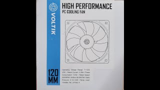 Voltik 120mm High Performance Case Fan TFD12025L12Z 3Pin Fan Review Pt 1 [upl. by Edrea]