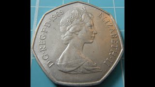 1969 UK 50 Pence Coin [upl. by Atikin435]