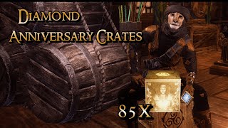 Opening 85 ESO Diamond Anniversary Crown Crates [upl. by Doraj606]