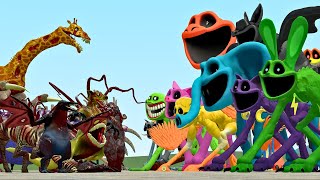 All New Zoochosis Mutant Animal Vs All Poppy Playtime Smiling Critters In Garrys Mod [upl. by Ylrae]