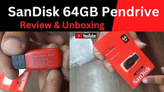 SanDisk 64GB pendrive Review amp Unboxing [upl. by Whallon]