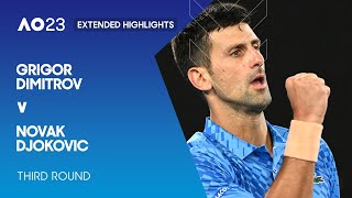 Grigor Dimitrov v Novak Djokovic Extended Highlights  Australian Open 2023 Third Round [upl. by Remy]