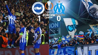 BRIGHTON BEAT MARSEILLE  Brighton 10 Marseille  MATCHDAY BRIGHTON V MARSEILLE  EUROPA LEAGUE [upl. by Irolam]