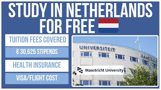 Maastricht University Fully Funded Masters Scholarship 2025  €30625 Stipend Visa Flights amp More [upl. by Domini]