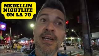 Medellin Boulevar La 70 Nightlife Walk Colombia Originally Intended For Another Channel but [upl. by Inamik478]