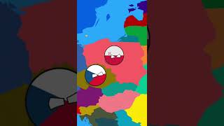 Polska vs Czechy countryballs history europe edit short shorts [upl. by Valleau54]