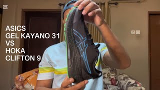 Komparasi Asics Gel Kayano 31 VS Hoka Clifton 9 hoka asics clifton9 gelkayano31 [upl. by Atsahs]