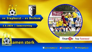 vv Staphorst  vv Berkum  382024  Finanxe Toptoernooi  Samenvatting [upl. by Tamas]