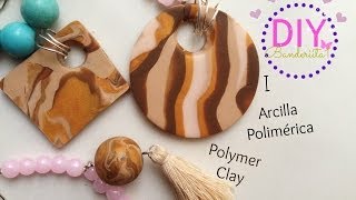 DIY Collares de arcilla polimericapolymer clay necklace Tutorial 1 [upl. by Ithaman]