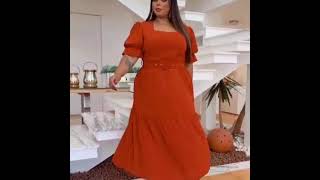 Vestido Midi Plus Size Duna com cinto primavera verão tamanho P ao G3 [upl. by Ahsratan]