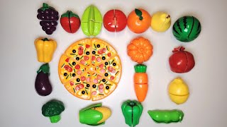 Satisfying Smooth Fruit and Veggie Toy Sounds  Pizza Relaxing ASMR 🍕😋 [upl. by Angy]