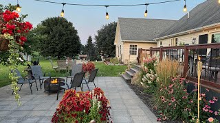 Beautiful backyard garden tour July is my favorite in the patio garden [upl. by Anavahs546]