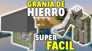 Granja De Hierro Fácil Para Minecraft Java [upl. by Kenwrick]