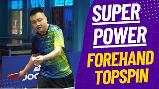 The POWER OF FOREHAND TOPSPIN against backspin  Table Tennis Review  TTR [upl. by Arretak]