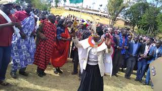 West Pokot Governor Prof John Lonyangapuo enjoying Pokot traditional songs [upl. by Alfons789]