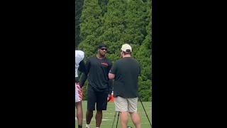 Country music star Luke Combs hangs out at Bengals camp before concert [upl. by Bj]