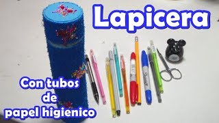 ♼Lapicera Cartuchera con tubos de papel higienico [upl. by Adnol]