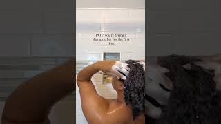 Shampoo bar on natural hair naturalhairtutorial haircare washday washdayroutine shampoobars [upl. by Netsrijk867]