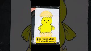 Egg Hatch Chickfoldabledrawingfoldingart shortsvideochicksegghatch easydrawingshortsshort [upl. by Nnaid]