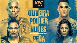 UFC 269 LIVE OLIVEIRA VS POIRIER LIVESTREAM amp FULL FIGHT COMPANION [upl. by Ihcur211]