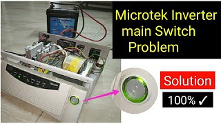 Microtek Inverter Onoff main button problem solution🔥🔥 [upl. by Alarise]