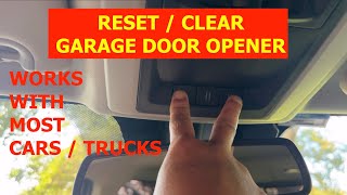 FASTEST WAY TO RESET  CLEAR MEMORY GARAGE DOOR OPENER WORKS WITH MOST CARS  TRUCKS [upl. by Neneek]