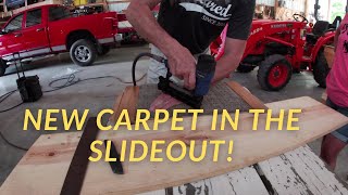 How To Replace Carpeting In Your RV Slideout [upl. by Shurwood]